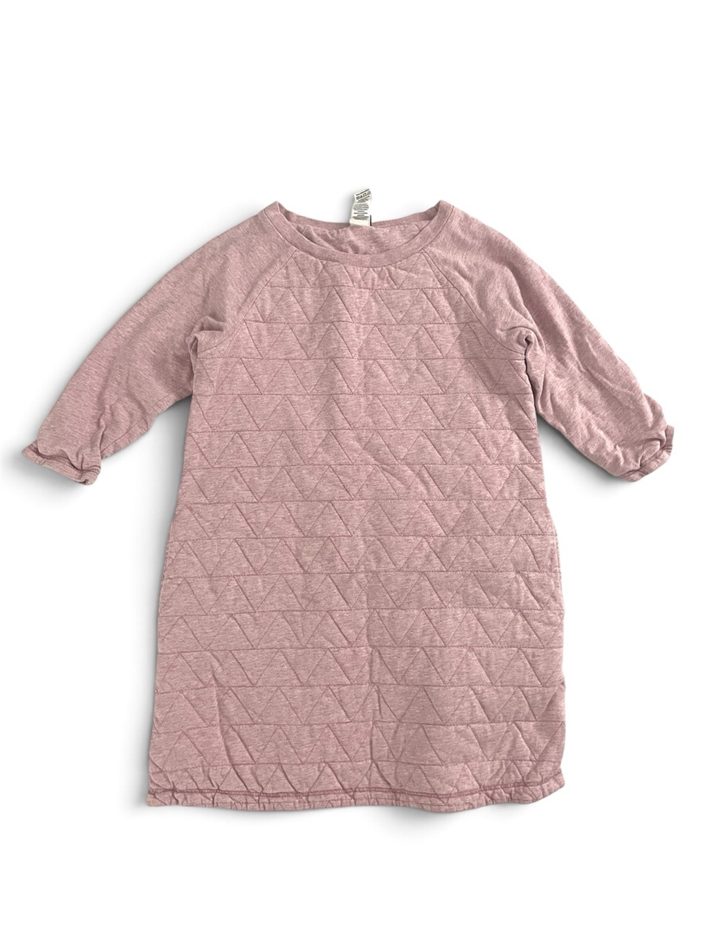 Tea Triangulo Quilted Dress in Raspberry Heather- size 7